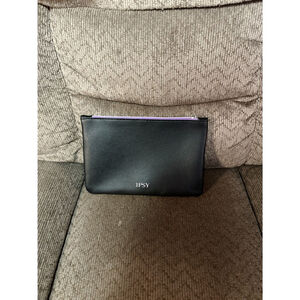 IPSY Glam Bag Black with Purple Zipper